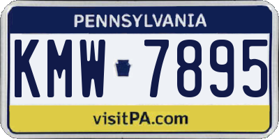 PA license plate KMW7895