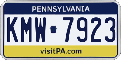 PA license plate KMW7923