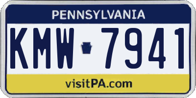 PA license plate KMW7941