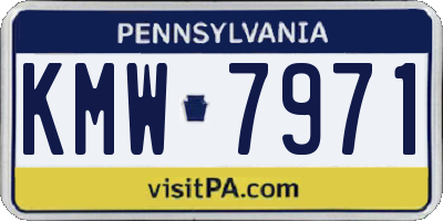 PA license plate KMW7971