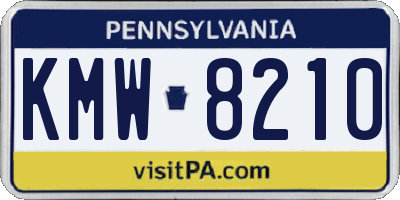 PA license plate KMW8210