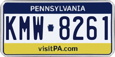 PA license plate KMW8261