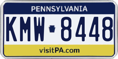 PA license plate KMW8448