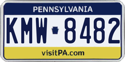 PA license plate KMW8482