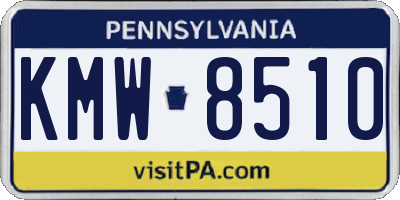 PA license plate KMW8510