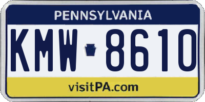 PA license plate KMW8610