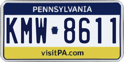 PA license plate KMW8611