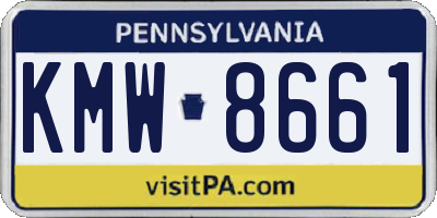 PA license plate KMW8661