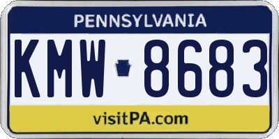 PA license plate KMW8683