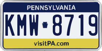 PA license plate KMW8719