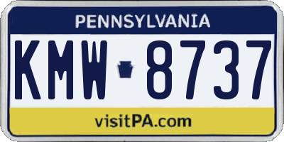PA license plate KMW8737