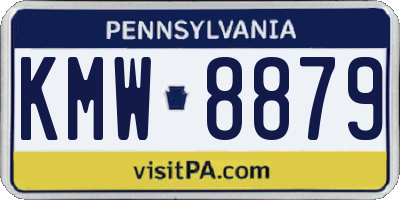 PA license plate KMW8879