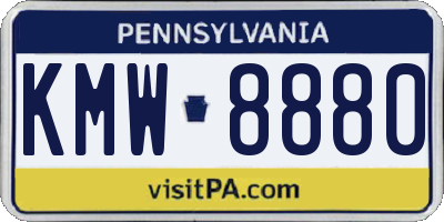 PA license plate KMW8880