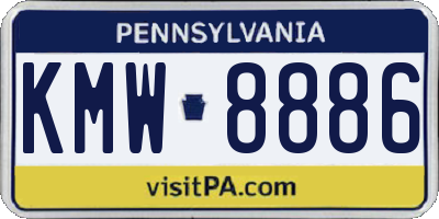 PA license plate KMW8886