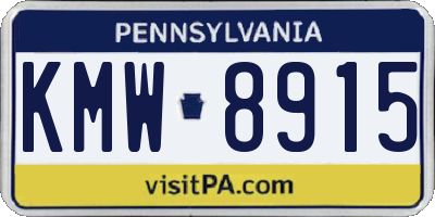 PA license plate KMW8915
