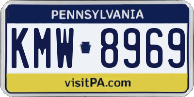 PA license plate KMW8969