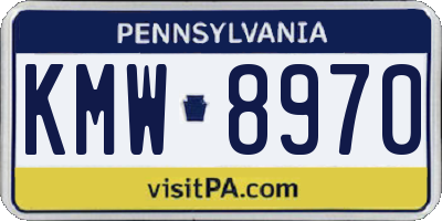 PA license plate KMW8970