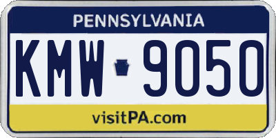 PA license plate KMW9050