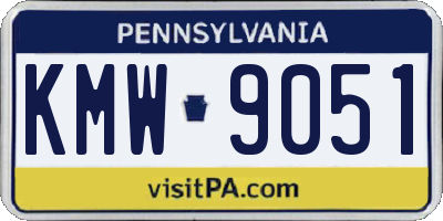 PA license plate KMW9051