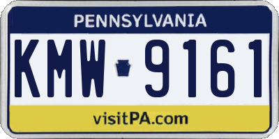 PA license plate KMW9161