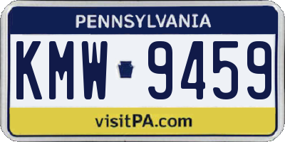 PA license plate KMW9459