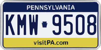 PA license plate KMW9508