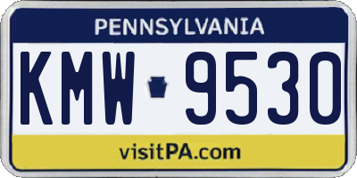 PA license plate KMW9530
