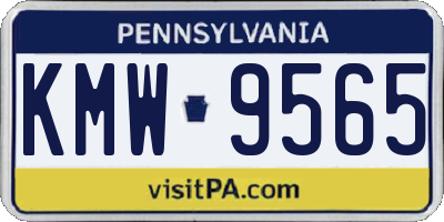 PA license plate KMW9565