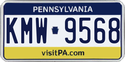 PA license plate KMW9568