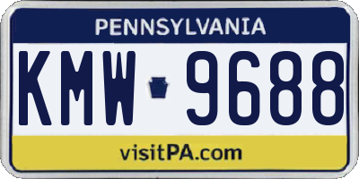 PA license plate KMW9688