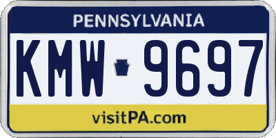 PA license plate KMW9697