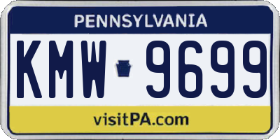 PA license plate KMW9699