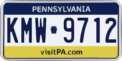 PA license plate KMW9712