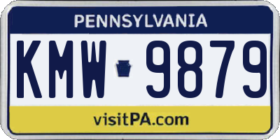 PA license plate KMW9879