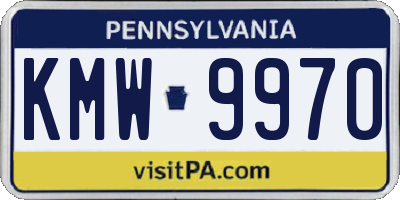 PA license plate KMW9970