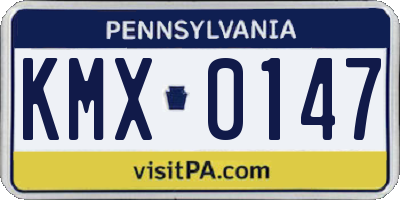 PA license plate KMX0147