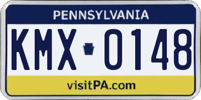PA license plate KMX0148