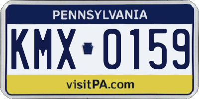 PA license plate KMX0159