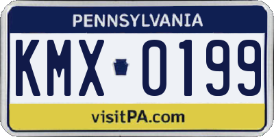 PA license plate KMX0199