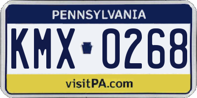 PA license plate KMX0268