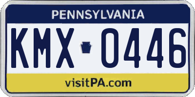PA license plate KMX0446