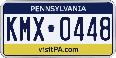 PA license plate KMX0448