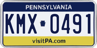 PA license plate KMX0491