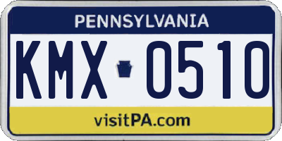 PA license plate KMX0510