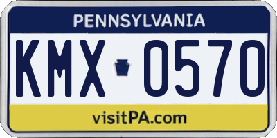 PA license plate KMX0570