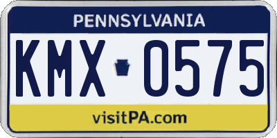 PA license plate KMX0575