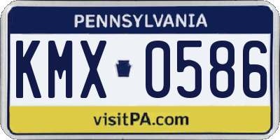 PA license plate KMX0586