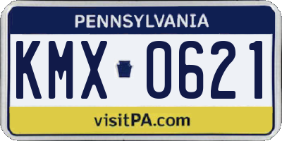 PA license plate KMX0621