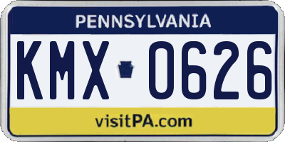 PA license plate KMX0626