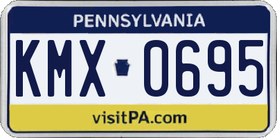 PA license plate KMX0695